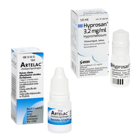 Hypromelloosia sisältäviä Artelac, Hyprosan