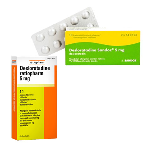 Desloratadiini: Desloratadine Sandoz, Desloratadine Ratiopharm