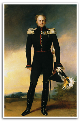  Keisari Aleksanteri I. Dzordz Doun maalaama muotokuva.
